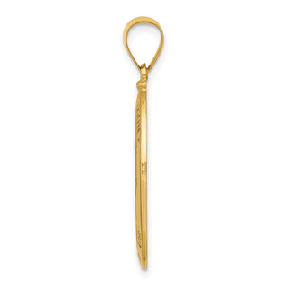 14k Yellow Gold Polished and Satin St. Anthony Medal Pendant XR1291