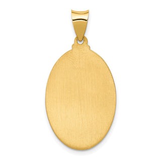 14k Yellow Gold Polished and Satin St. Anthony Medal Pendant XR1291