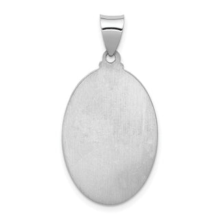 14k White Gold Polished and Satin St. Anthony Medal Pendant XR1292