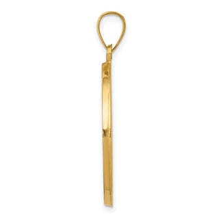 14k Yellow Gold Polished and Satin St. Anthony Medal Pendant XR1293