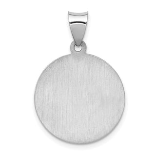 14k White Gold Polished and Satin St. Anthony Medal Pendant XR1294
