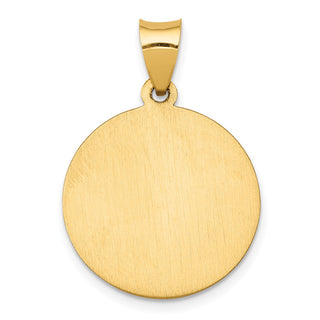14k Yellow Gold Polished and Satin St. Barbara Medal Pendant XR1296