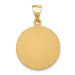 14k Yellow Gold Polished and Satin St. Charles Medal Pendant