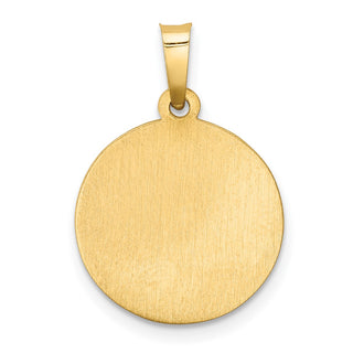 14k Yellow Gold Polished and Satin St. Christopher Medal Pendant XR1298