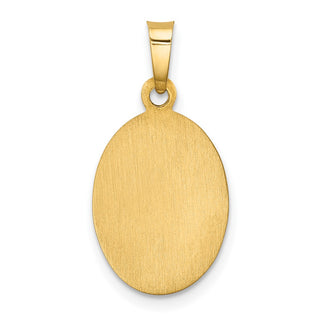 14k Yellow Gold Polished and Satin St. Christopher Medal Pendant XR1304