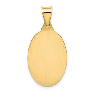 14k Yellow Gold Polished and Satin St. Christopher Medal Pendant XR1305