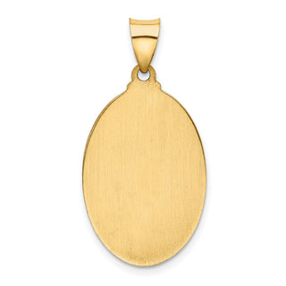14k Yellow Gold Polished and Satin St. Christopher Medal Pendant XR1308