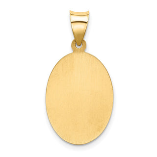 14k Yellow Gold Polished and Satin St. Christopher Medal Pendant XR1310