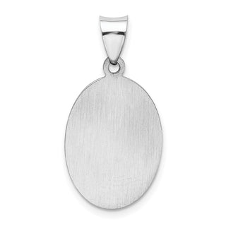 14k White Gold Polished and Satin St. Christopher Medal Pendant XR1311
