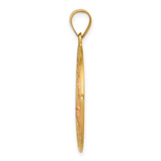 14k Yellow Gold Polished and Satin St. Florian Medal Pendant XR1320