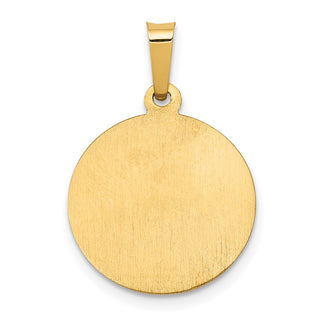 14k Yellow Gold Polished and Satin St. George Medal Pendant XR1328