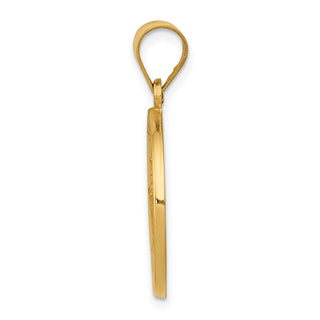 14k Yellow Gold Polished and Satin St. George Medal Pendant XR1329