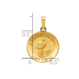 14k Yellow Gold Polished and Satin St. Gerard Medal Pendant XR1330