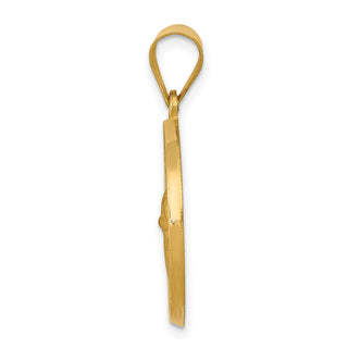 14k Yellow Gold Polished and Satin St. Gerard Medal Pendant XR1331