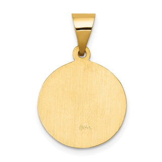 14k Yellow Gold Polished and Satin St. John Baptist Medal Pendant XR1335