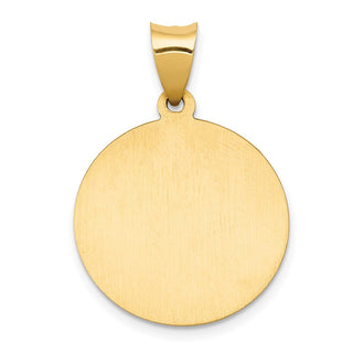 14k Yellow Gold Polished and Satin St. John Baptist Medal Pendant XR1336