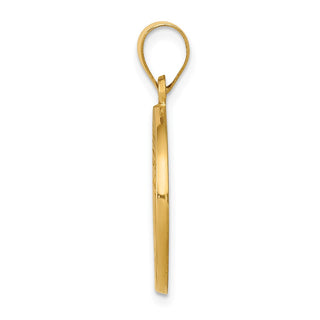 14k Yellow Gold & St. John Baptist Medal Pendant - 21 x 18mm, Polished & Satin