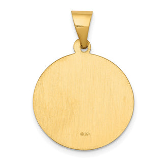 14k Yellow Gold Polished and Satin St. John Baptist Medal Pendant XR1337