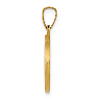 14k Yellow Gold Polished and Satin St. Joseph Medal Pendant XR1338