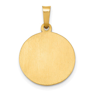14k Yellow Gold Polished and Satin St. Joseph Medal Pendant XR1338