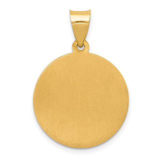 14k Yellow Gold Polished and Satin St. Joseph Medal Pendant XR1339