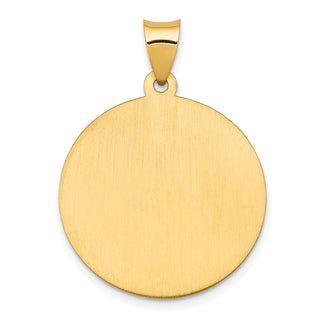 14k Yellow Gold Polished and Satin St. Joseph Medal Pendant XR1341