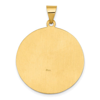 14k Yellow Gold Polished and Satin St. Joseph Medal Pendant XR1342