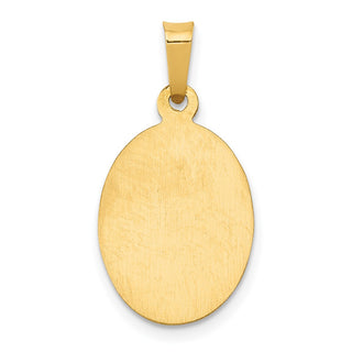 14k Yellow Gold Polished and Satin St. Joseph Medal Pendant XR1343