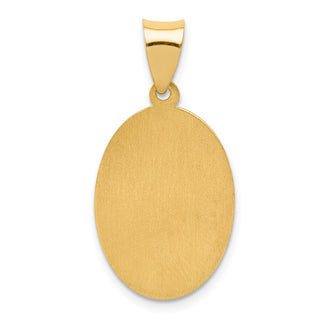 14k Yellow Gold Polished and Satin St. Joseph Medal Pendant XR1344