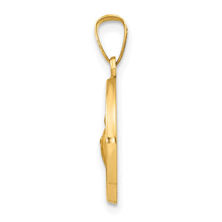 14k Yellow Gold Polished and Satin St. Jude Thaddeus Medal Pendant XR1345