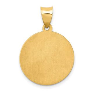 14k Yellow Gold Polished and Satin St. Jude Thaddeus Medal Pendant XR1346