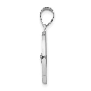 14k White Gold Polished and Satin St. Jude Thaddeus Medal Pendant XR1347