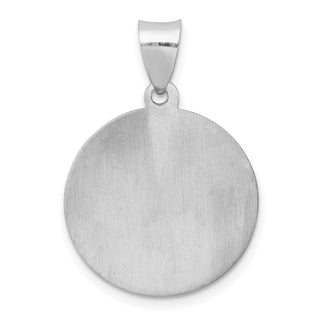 14k White Gold Polished and Satin St. Jude Thaddeus Medal Pendant XR1347