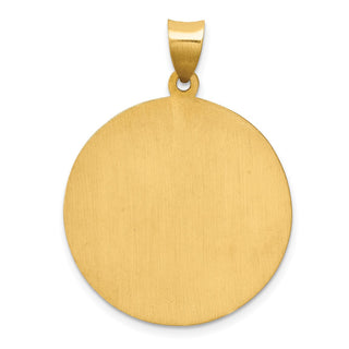 14k Yellow Gold Polished and Satin St. Jude Thaddeus Medal Pendant XR1348