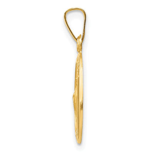 14k Yellow Gold Polished and Satin St. Jude Thaddeus Medal Pendant XR1349