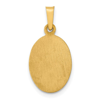 14k Yellow Gold Polished and Satin St. Jude Thaddeus Medal Pendant XR1349