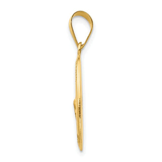 14k Yellow Gold Polished and Satin St. Jude Thaddeus Medal Pendant XR1350