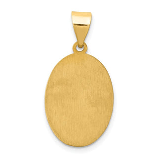14k Yellow Gold Polished and Satin St. Jude Thaddeus Medal Pendant XR1350