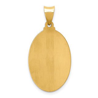14k Yellow Gold Polished and Satin St. Jude Thaddeus Medal Pendant XR1351