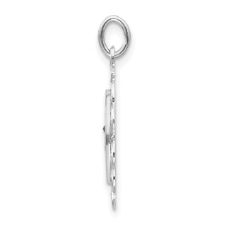 14k White Gold Polished and Satin St. Jude Thaddeus Medal Pendant XR1352