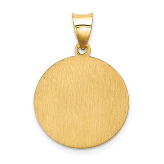 14k Yellow Gold Polished and Satin Mother Teresa Medal Pendant