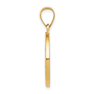 14k Yellow Gold Polished and Satin St. Nicholas Medal Pendant