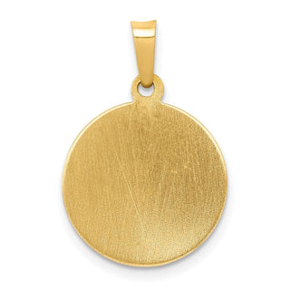 14k Yellow Gold Polished and Satin St. Patrick Medal Pendant XR1372