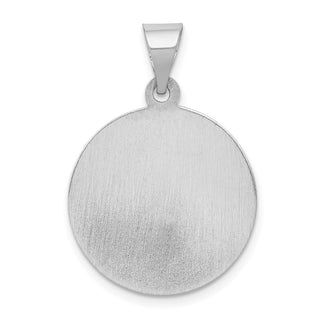 14k White Gold Polished and Satin St. Patrick Medal Pendant