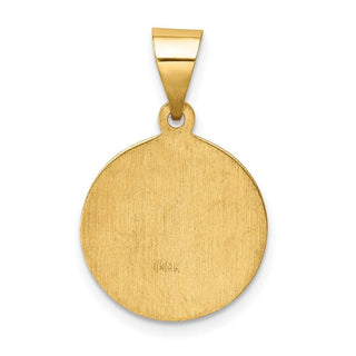 14k Yellow Gold Polished and Satin St. Paul Medal Pendant XR1376