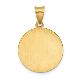 14k Yellow Gold Polished and Satin St. Peregrine Medal Pendant XR1378