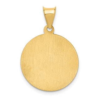 14k Yellow Gold Polished and Satin St. Peter Medal Pendant XR1380