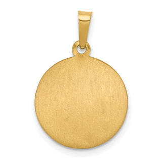 14k Yellow Gold Polished and Satin St. Theresa Medal Pendant XR1384