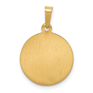 14k Yellow Gold Polished and Satin St. Theresa Medal Pendant XR1384