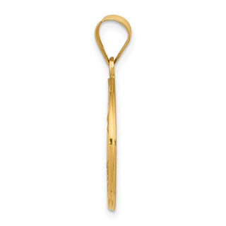 14k Yellow Gold Polished and Satin St. Theresa Medal Pendant XR1385